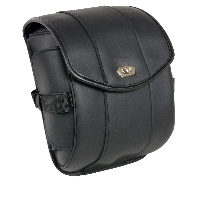 Unique Fashion Milwaukee Leather MP8110 Small Black PVC Motorcycle Cruiser Style Turn Clasp/Zipper Sissy Bar Bag Unique Fashion Milwaukee Leather MP8110 Small Black PVC Motorcycle Cruiser Style Turn Clasp/Zipper Sissy Bar Bag