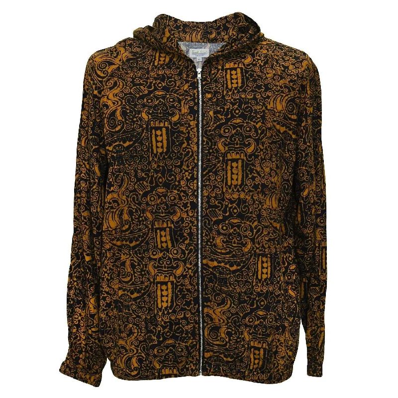 Noble And Elegant Parka Rayon Jacket - Black & Gold