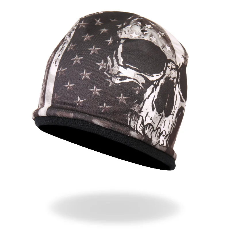 Innovative Design Hot Leathers KHC1033 Flag Skull Sublimated Beanie