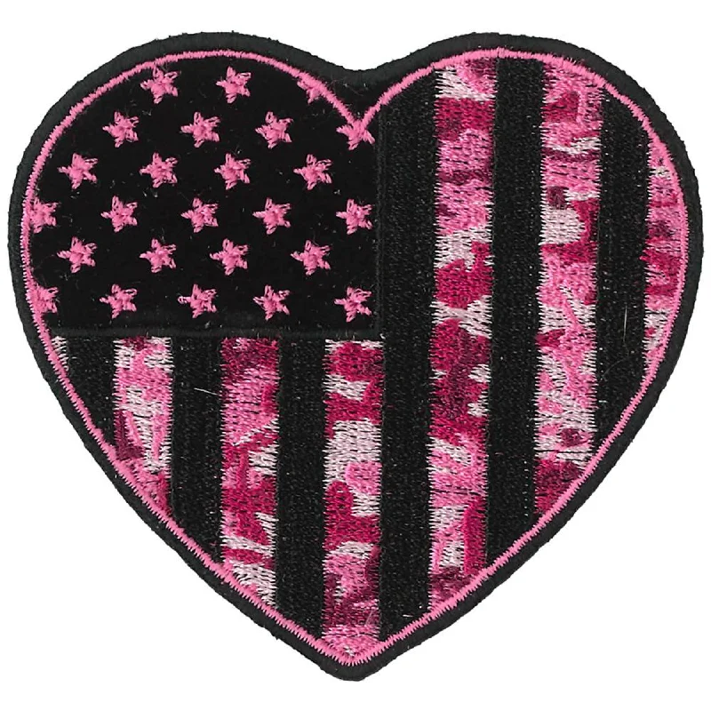 High-end Design Hot Leathers PPQ1060 Camo Heart 3" Patch