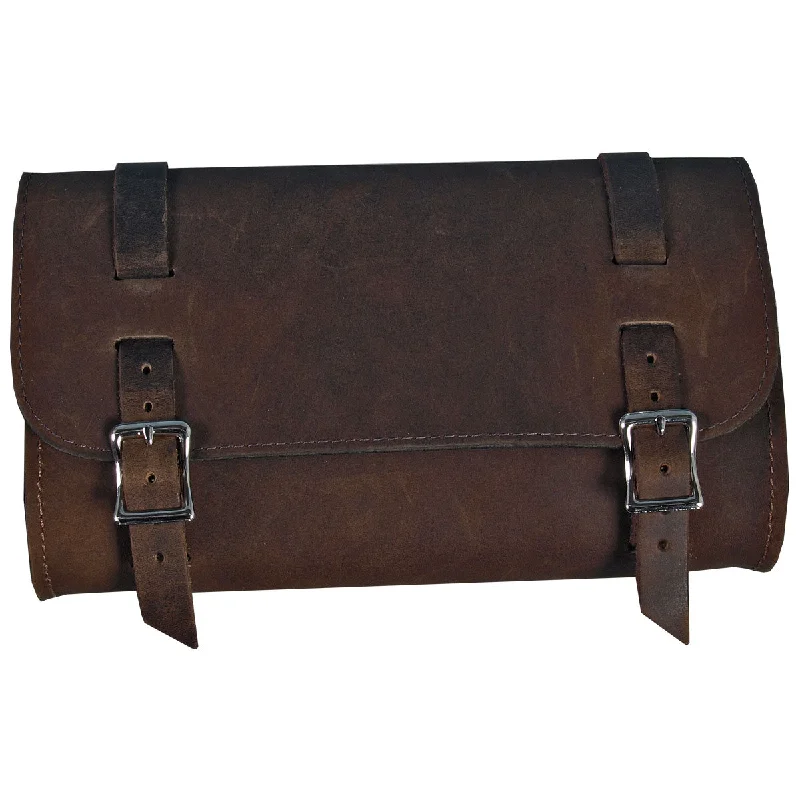 Design And Tailoring Hot Leathers TBC1011 Medium Distressed Brown Leather Tool Bag 10X6 Design And Tailoring Hot Leathers TBC1011 Medium Distressed Brown Leather Tool Bag 10X6