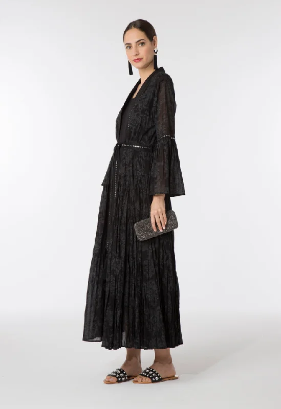 Romantic Data Embroidered Paisley Outerwear