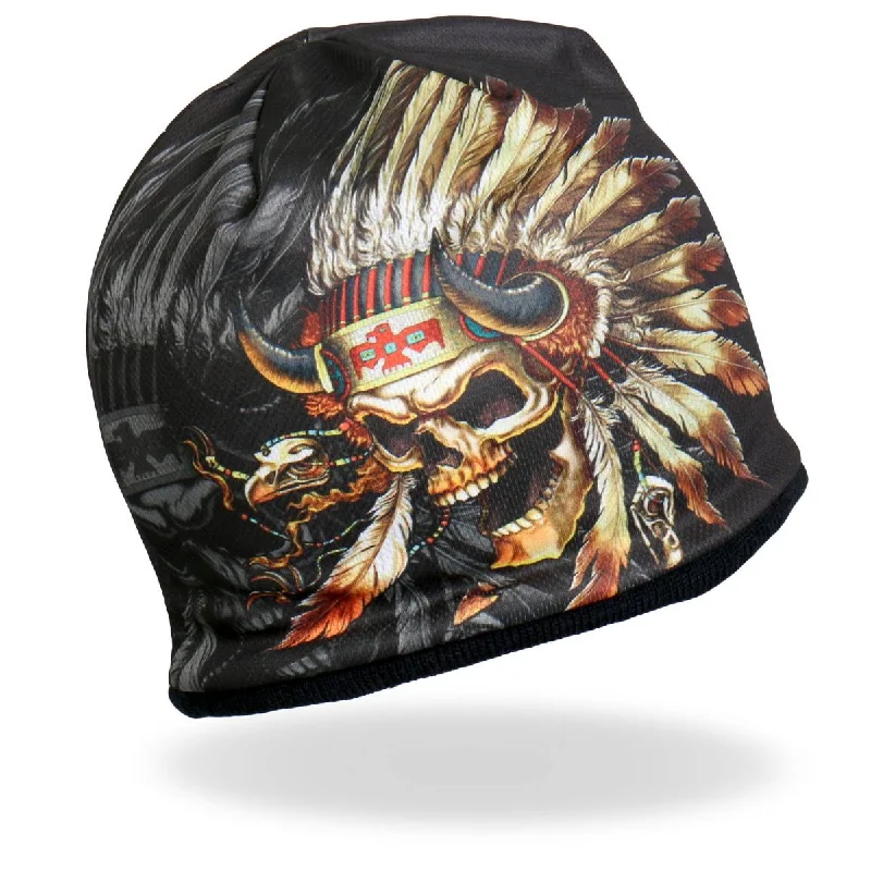 Knowledge And Elegance Hot Leathers KHC1024 Sublimated Indian Skull Beanie