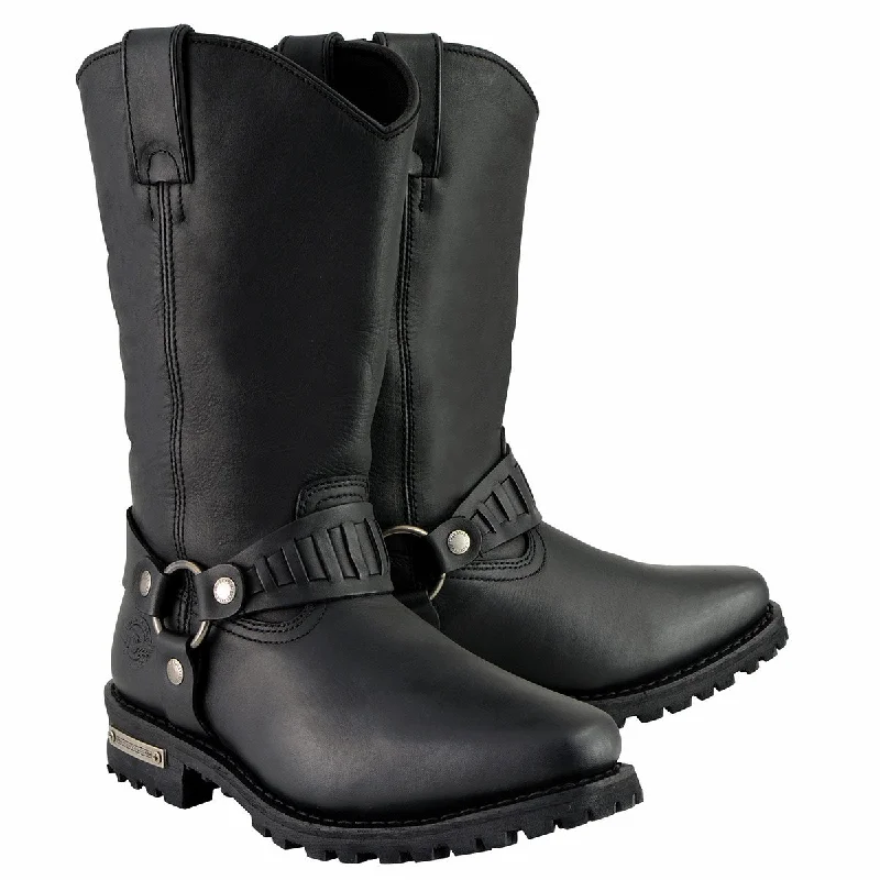 Spiritual Vitality Milwaukee Leather Men’s Classic Harness Black Leather 11-Inch Western Style Motorcycle Boots MBM9015 Spiritual Vitality Milwaukee Leather Men’s Classic Harness Black Leather 11-Inch Western Style Motorcycle Boots MBM9015