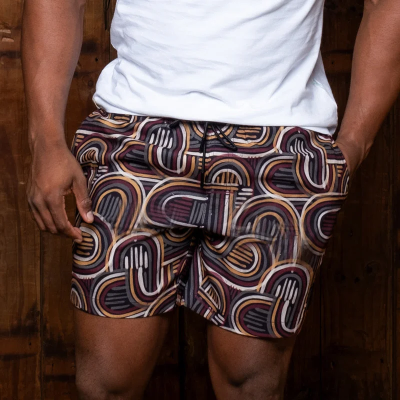 Casual Comfort Wear Watercolour Painterly Resort Short 24-25 Mamba