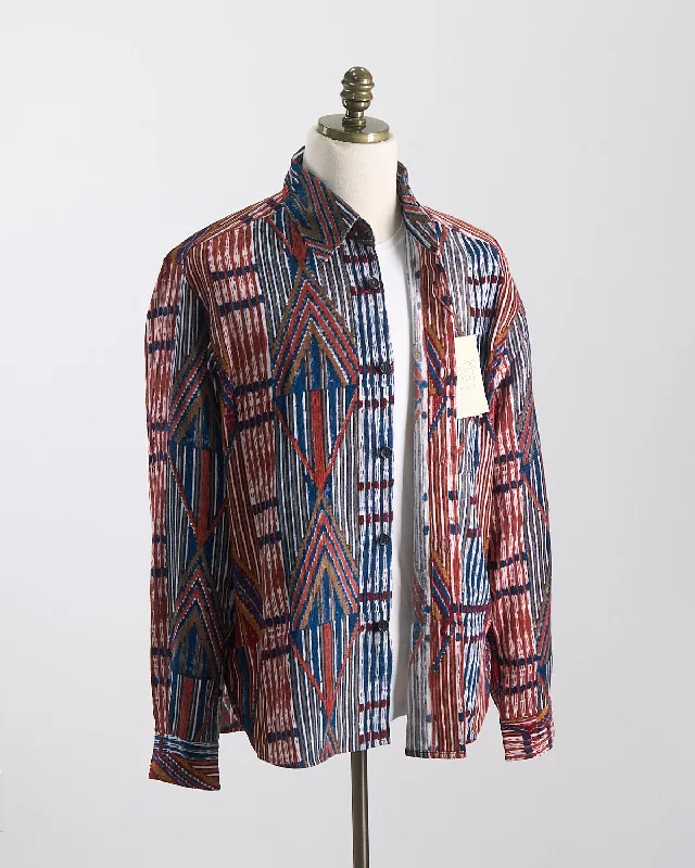 Goddess Outfit Relaxed Fit Hand Block Printed 'Luis' Overshirt