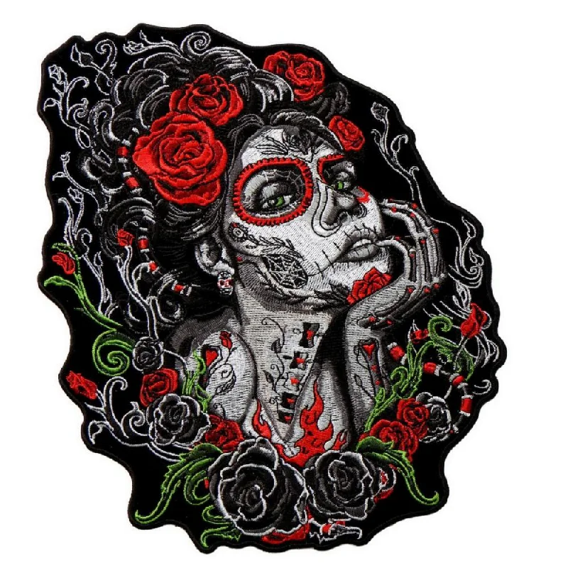 Unique Design Hot Leathers PPA8685 Sugar Skull Woman 4" x 6" Patch
