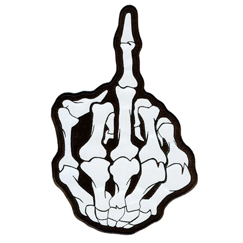 Elegant Style Hot Leathers PPB1018 Middle Finger Reflective 7" x 11" Patch
