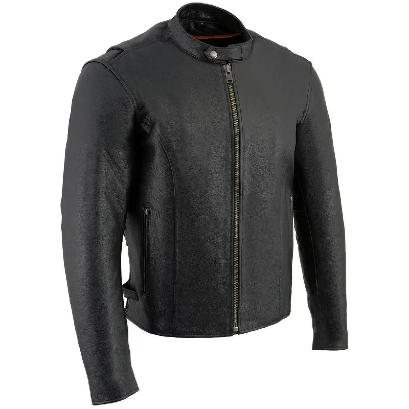 Multifunctional Style Milwaukee Leather LKM1710 Men's Black Classic Scooter Style Leather Motorcycle Jacket w/ Removable Thermal Liner Multifunctional Style Milwaukee Leather LKM1710 Men's Black Classic Scooter Style Leather Motorcycle Jacket w/ Removable Thermal Liner