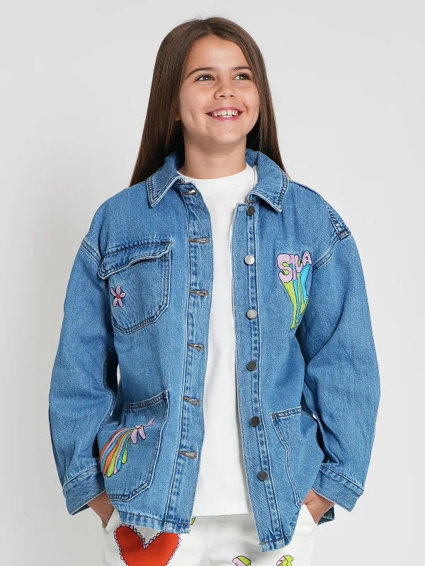 Simple Design Stella McCartney Girls Denim Jacket in Blue