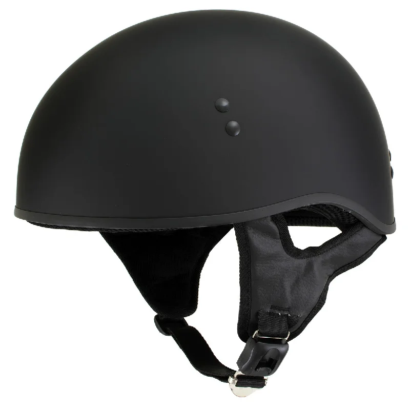 Fashion Must-have Hot Leathers HLT68 Flat Black 'The O.G.' Flat Black Motorcycle DOT Skull Cap Half Helmet for Men and Women Biker Fashion Must-have Hot Leathers HLT68 Flat Black 'The O.G.' Flat Black Motorcycle DOT Skull Cap Half Helmet for Men and Women Biker
