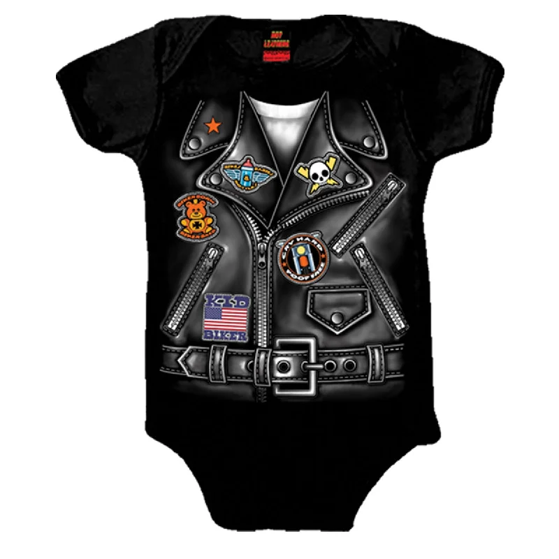 Celebrity Style Hot Leathers GYS1036 Boys Leather Jacket Baby Bodysuits
