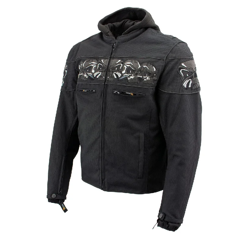 Stylish Fit Xelement Men’s Vengeance Black Armored Textile Motorcycle Jacket w/Skull Embroidery XS1704 Stylish Fit Xelement Men’s Vengeance Black Armored Textile Motorcycle Jacket w/Skull Embroidery XS1704