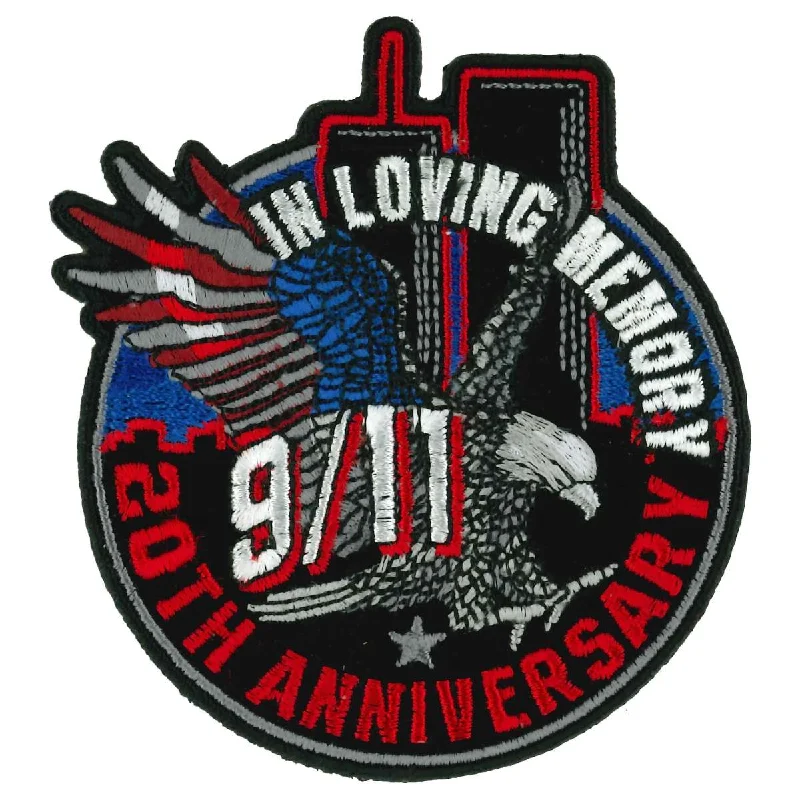 Fresh Comfort Hot Leathers PPQ1653 9-11 20th Anniversary Eagle Towers 3.5" Patch