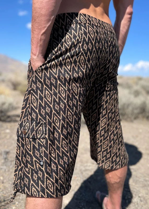Trends Batik Shorts -Black/Brown Diamond