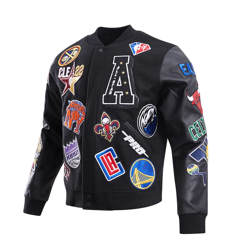 Warm Layers NBA ALL STAR 2022 MEN'S VARSITY JACKET (BLACK)