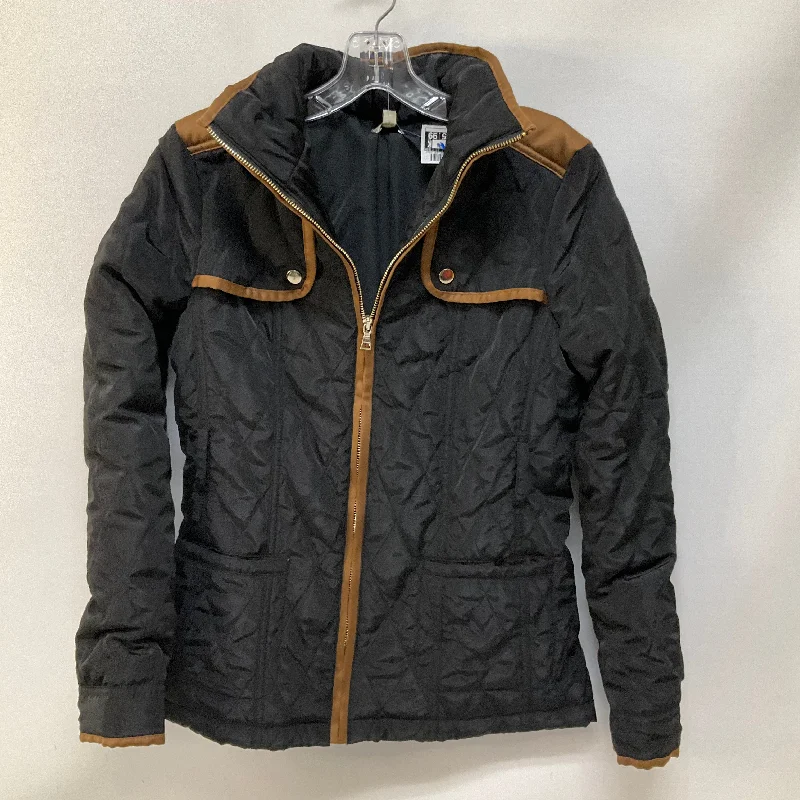 Weekend Comfort Jacket Puffer & Quilted By Cremieux In Black & Brown, Size: Xs