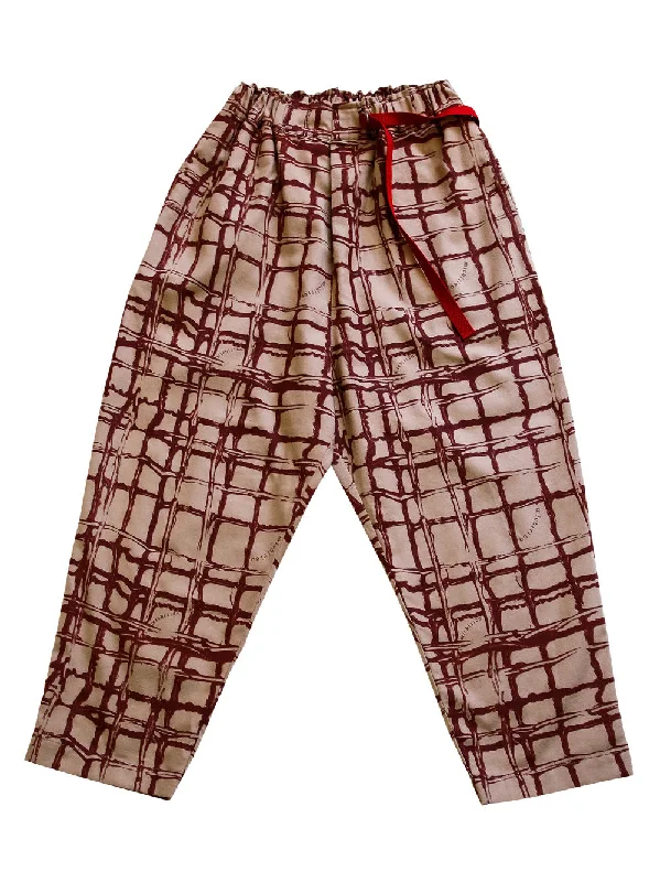 Easy Wear Chic Mocha Check Pants