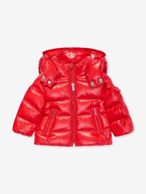 Warm Winter Series Moncler Enfant Baby Boys Down Padded New Maya Jacket in Red