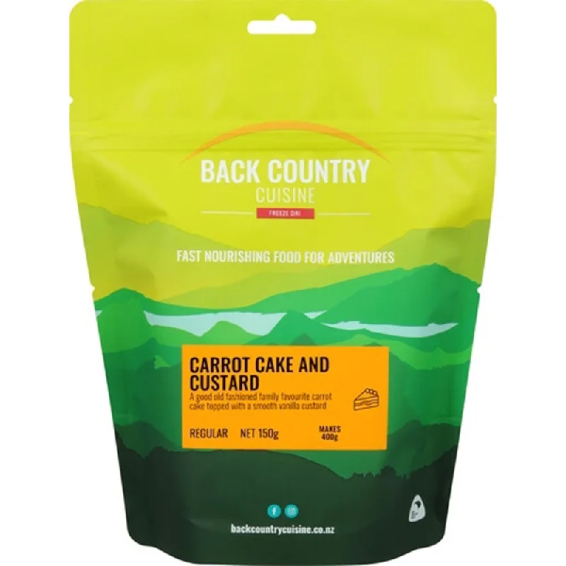 Exquisite Tailoring Back Country Food Carrot Cake and Custard
