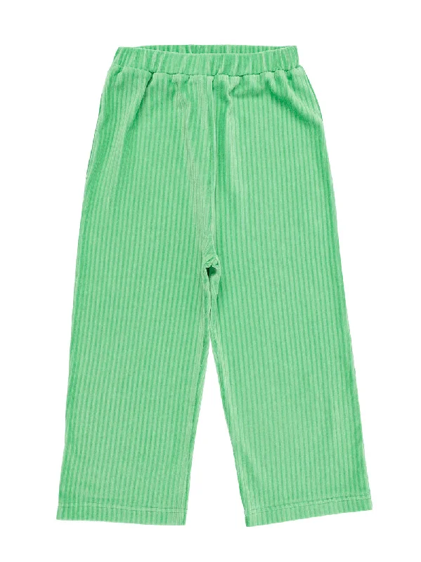 Slightly Flared Design Cut & Sew Corduroy Pants