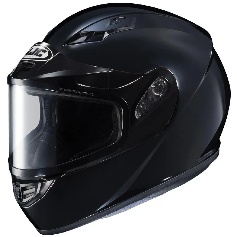 Modern Chic HJC CS-R3 SN Black Snowmobile Helmet with Dual Lens shield