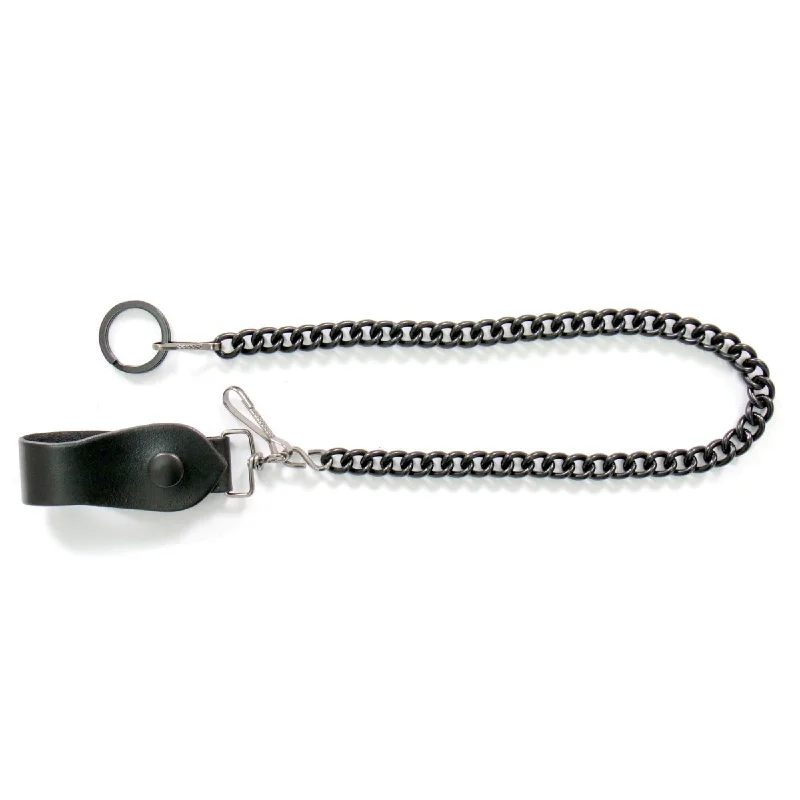 Celebrity Style Hot Leathers CWA1045 18" Wallet Chain Black Metal