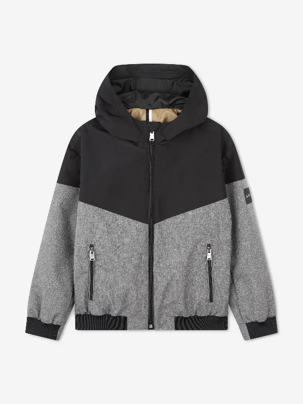 Breathable Design BOSS Boys Two-Tone Windbreaker Black