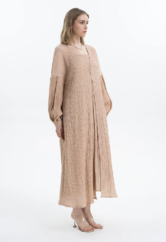 Unique Design Textured Front Open Kimono