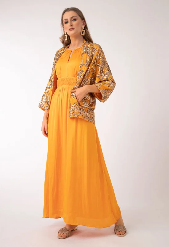 Breathable Comfort Sequined Pattern Kimono