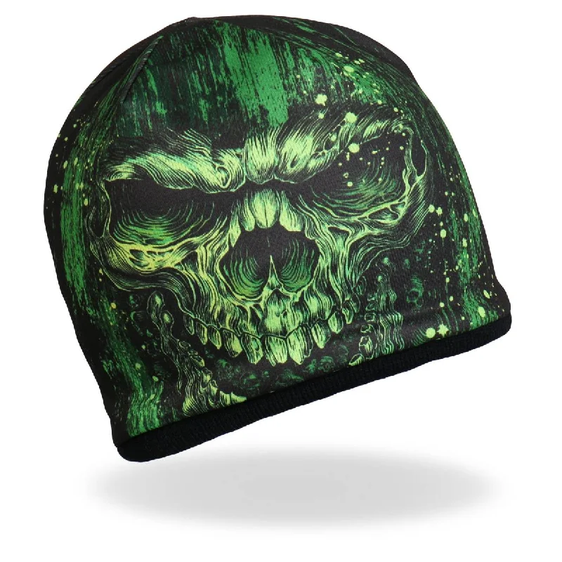 Cool Breeze At Night Hot Leathers KHC1028 Sublimated Shredder Skull Beanie