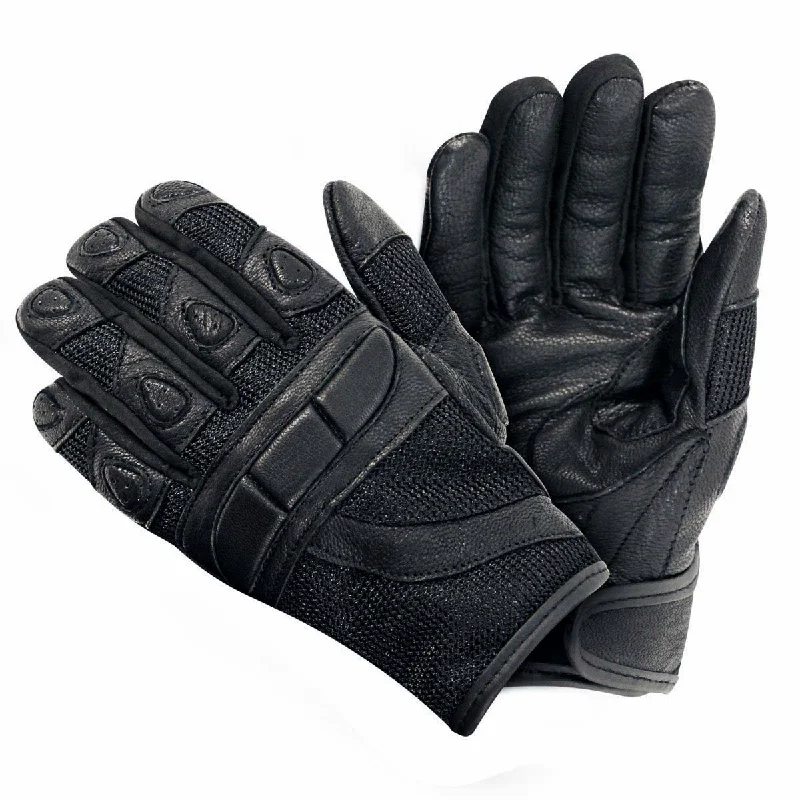 Comfortable Jeans Xelement XG802 Women's Black Mesh Cool Rider Motorcycle Gloves