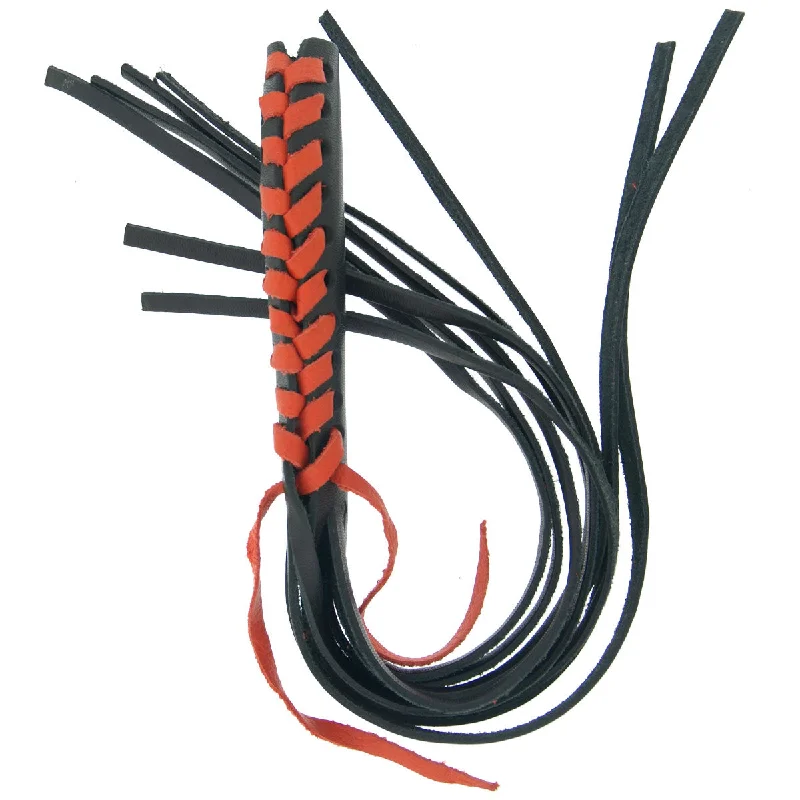 Classic Choice Hot Leathers CCA1004 Lace-Up Black and Orange Motorcycle Clutch Cover with Fringe