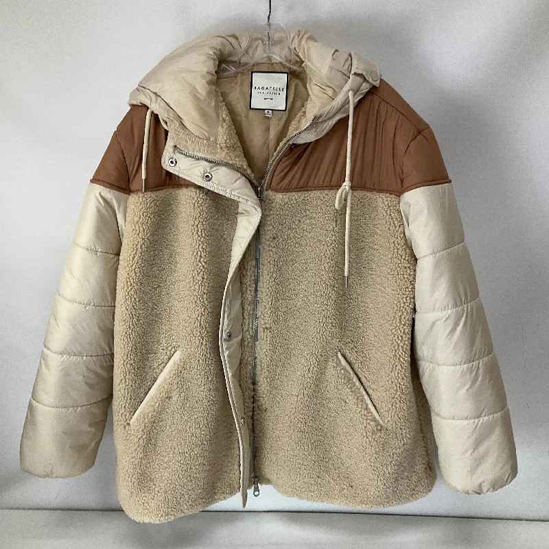 Fashion Style Jacket Faux Fur & Sherpa By Cmc In Cream, Size: Xl