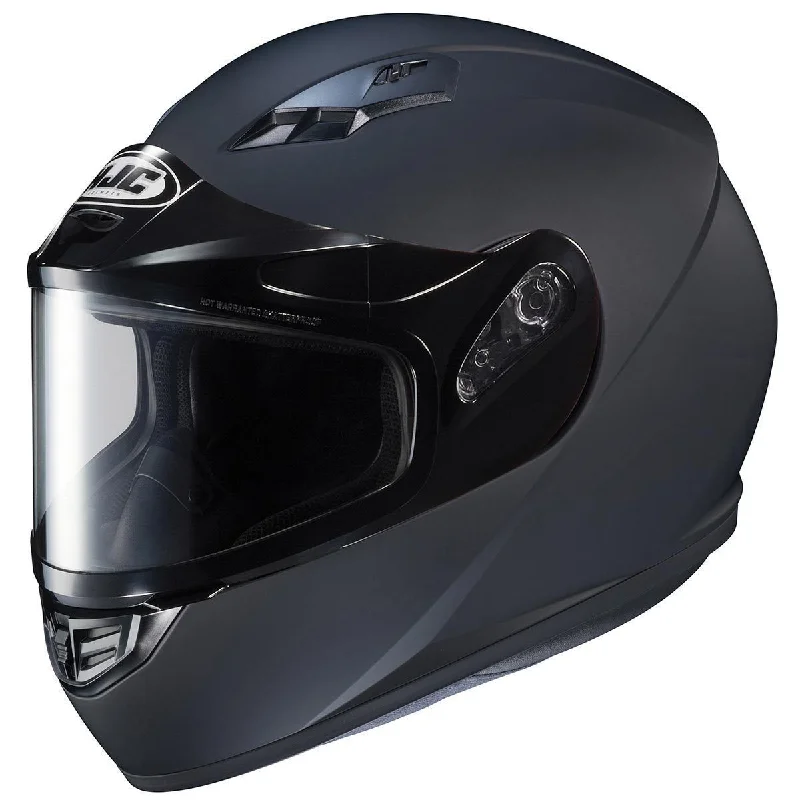 Warm Wear HJC CS-R3 SN Matte Black Snowmobile Helmet with Dual Lens shield