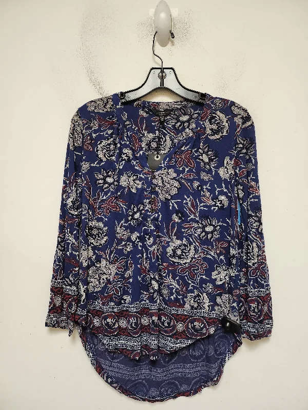 Elegant Style Top Long Sleeve By Lucky Brand In Multi-colored, Size: Xs