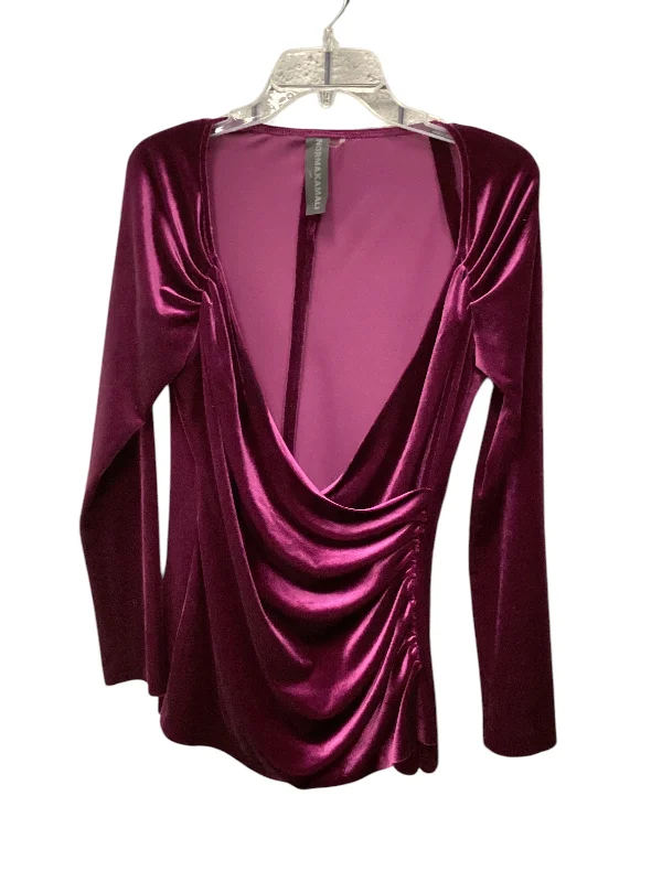 Lounge Chic Top Long Sleeve By Norma Kamali In Purple, Size: L