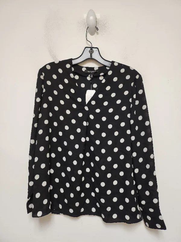 Versatile Itinerary Top Long Sleeve By Banana Republic In Polkadot Pattern, Size: Xs