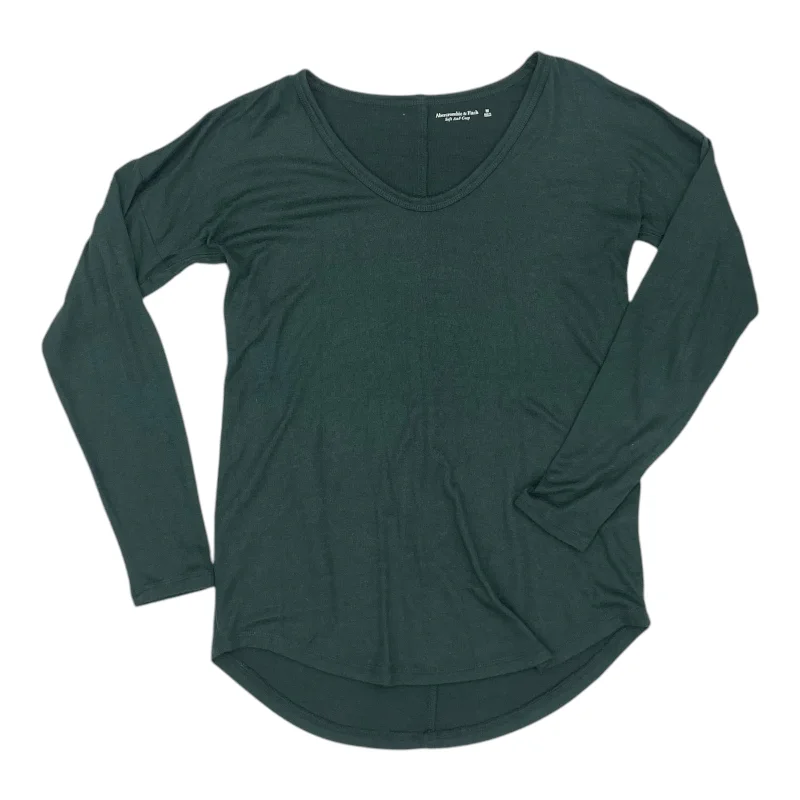 Effortless Dressing Top Ls By Abercrombie And Fitch In Green, Size:M