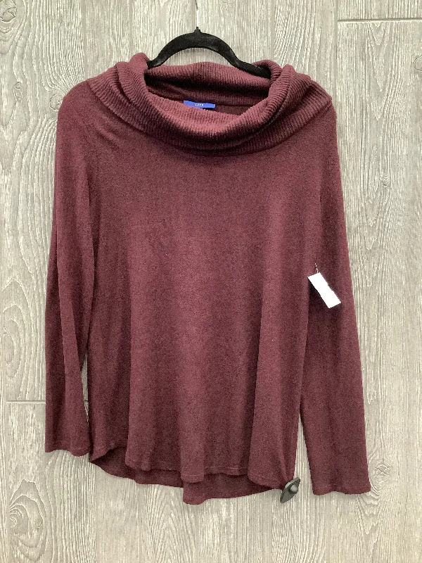 Fashion Design Top Long Sleeve By Apt 9 In Purple, Size: S