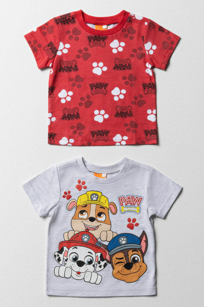 Chic Outfits Paw Patrol 2 Pack Short Sleeve T-Shirts Red & Grey