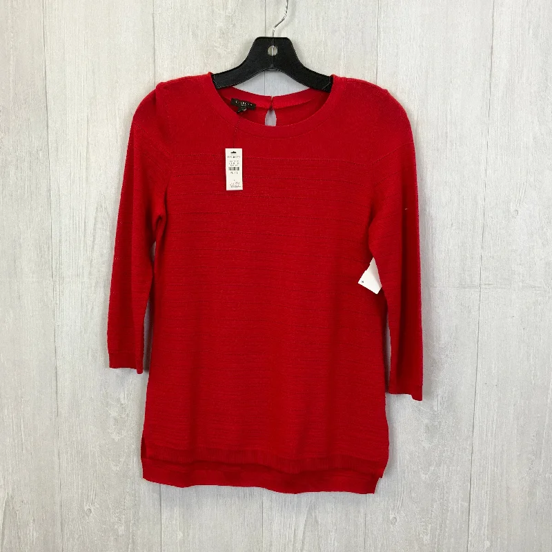 Moisture wicking Top 3/4 Sleeve By Talbots In Red, Size: S