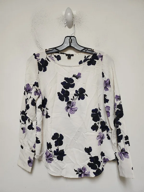 Unique Fashion Top Long Sleeve By Ann Taylor In Floral Print, Size: Xsp