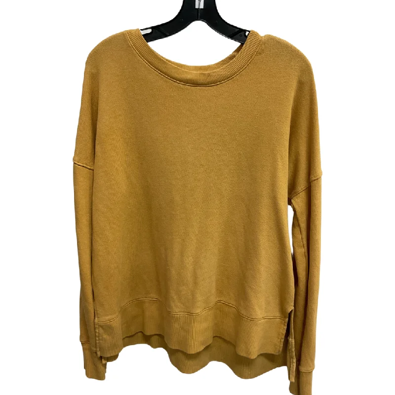 Cozy Outerwear Top Long Sleeve By Time And Tru In Yellow, Size: M