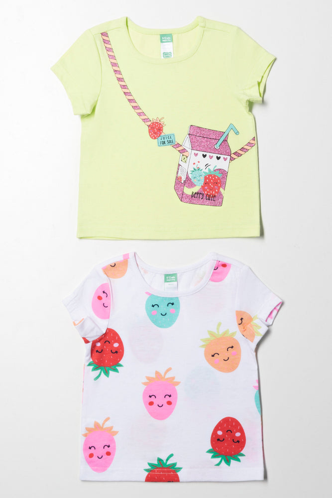 European Plan 2 Pack Tshirt Lime
