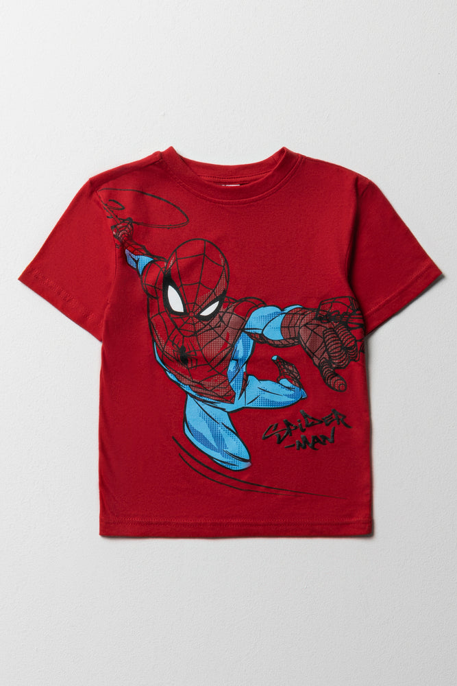 Energy Wear Spider-Man Short Sleeve T-Shirt Red