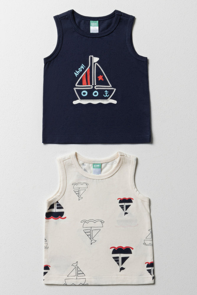Urban Chic 2 Pack Printed Vests Multi