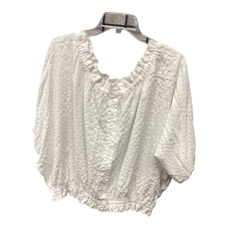 French Style Top 3/4 Sleeve By Maeve In White, Size: Xl
