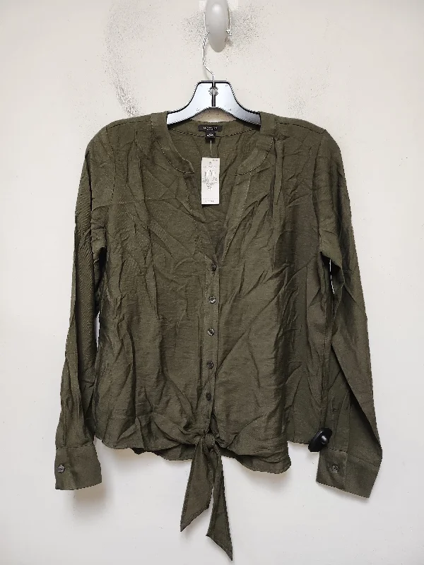 Free And Comfortable Top Long Sleeve By Ann Taylor In Green, Size: Xs