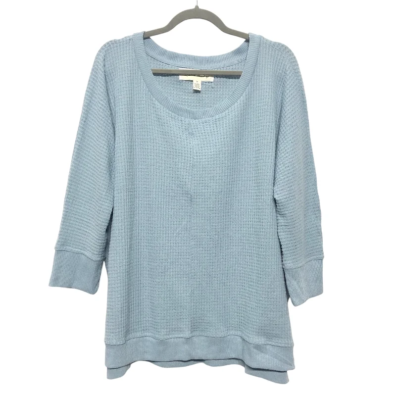 Luxury Customization Top Ls By French Laundry In Blue, Size:2X